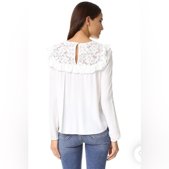White lace blouse that can easily be casually styled or worn to the office. - Picture 2 of 5